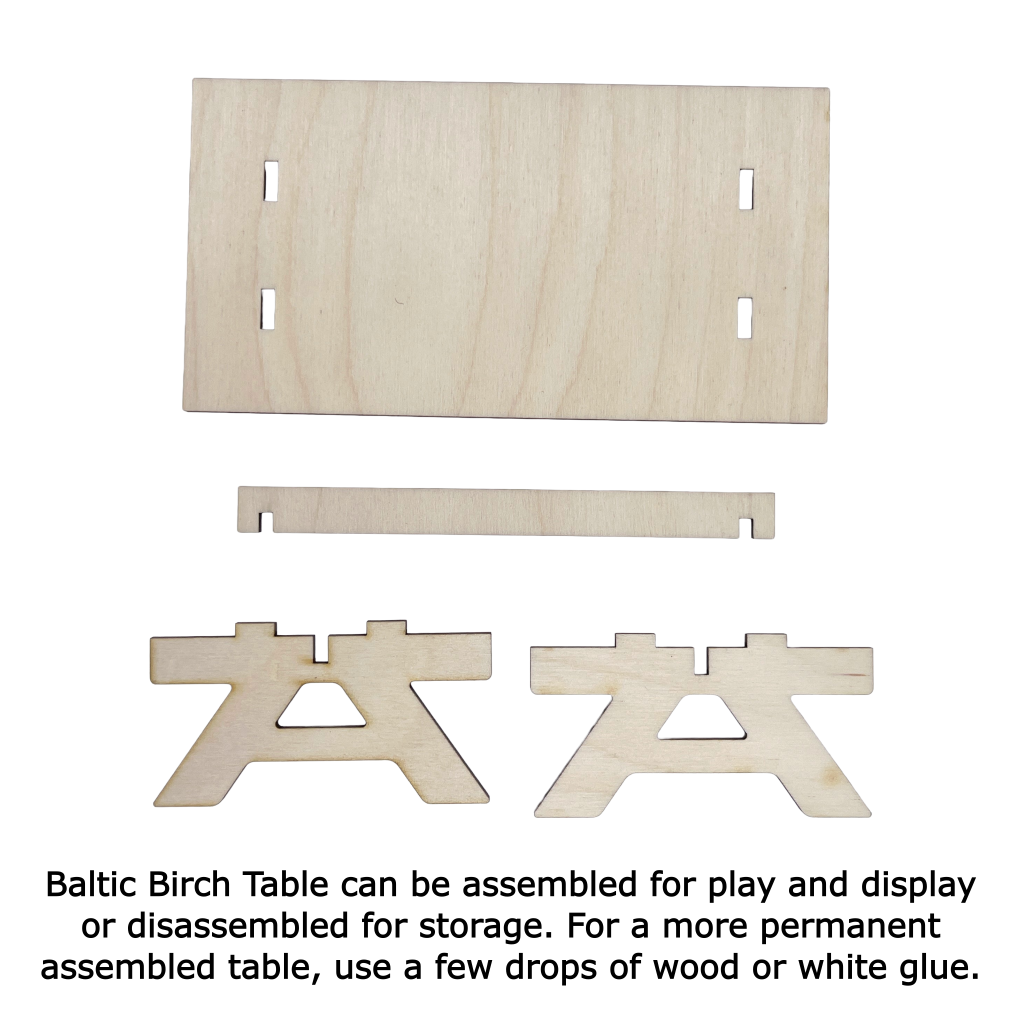 Table used for last supper peg doll set